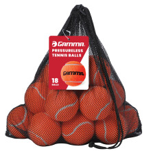 Gamma Pressureless Tennis Balls til tennisøvelse og lektioner længerevarende holdbarhed og mere hopp end standard tennisbolde orange taske på 18