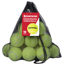 Gamma Pressureless Tennis Balls til tennisøvelse og lektioner længerevarende holdbarhed og mere hopp end standard tennisboller gul pose med 18