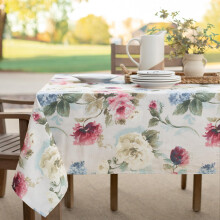 Benson Mills SpillProof Spring/Summer holdbart tungvægt stof indendørs udendørs dugevaskbar dukdeklud til rektangelborde Picnic/gårdhave borddæks