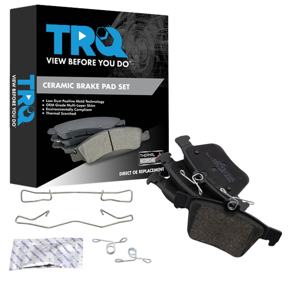 Trq Rear Premium Posi Ceramic Disc Brake Pad Kit Set For Audi Volkswagen New 191213151792