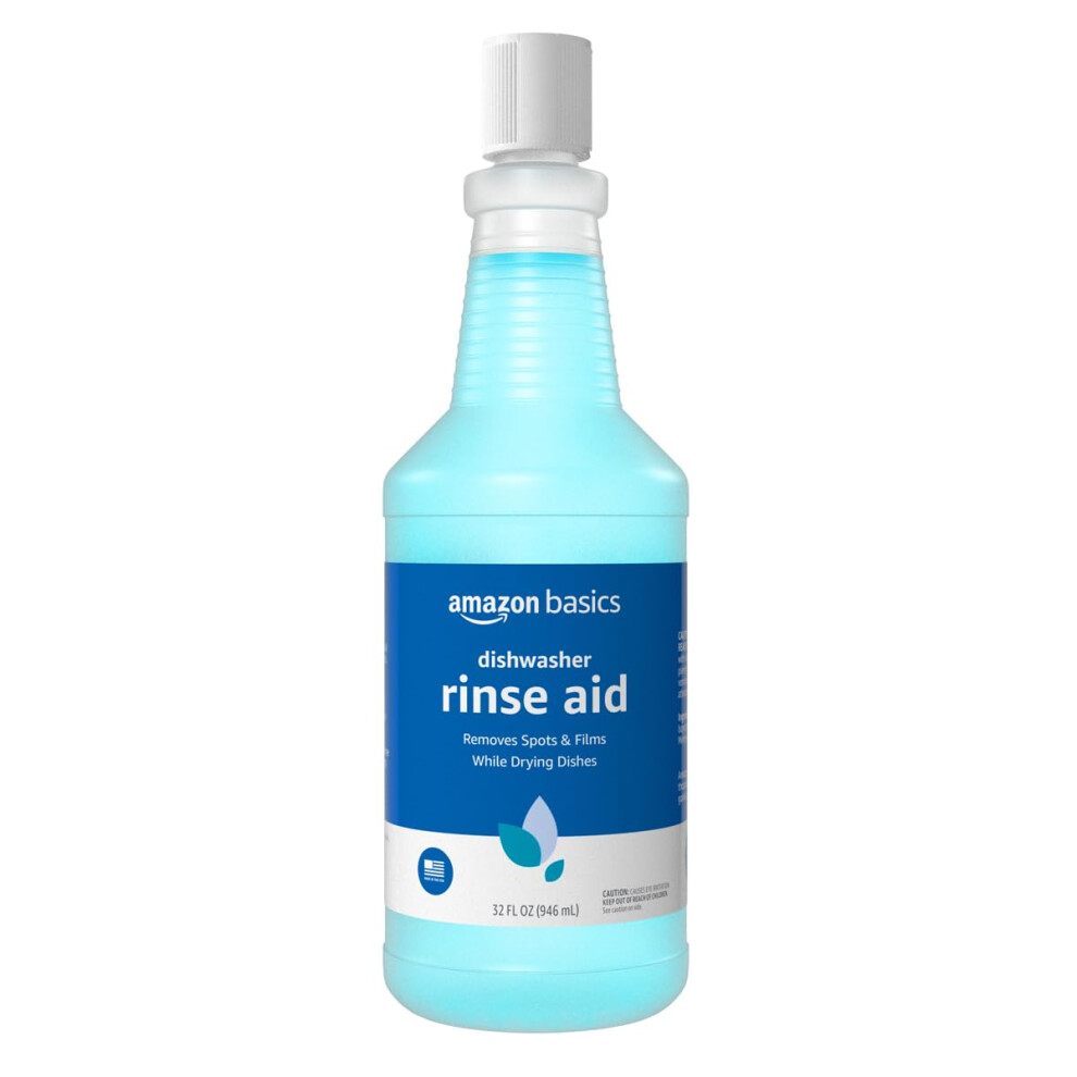 Amazon Basics Dishwasher Rinse Aid Liquid  32 Fl Oz  Pack of 1