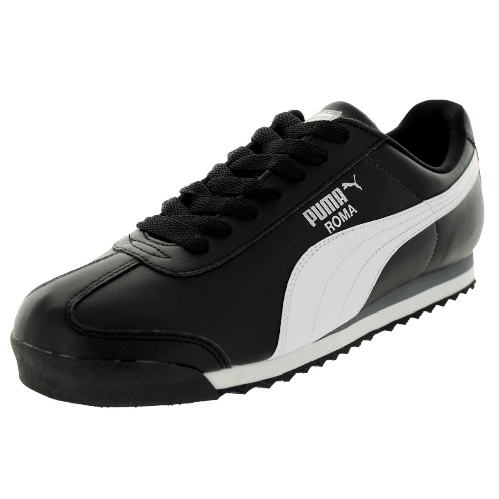 PUMA Mens Roma Sneaker  Basic black-white-PUMA Mens silver  13