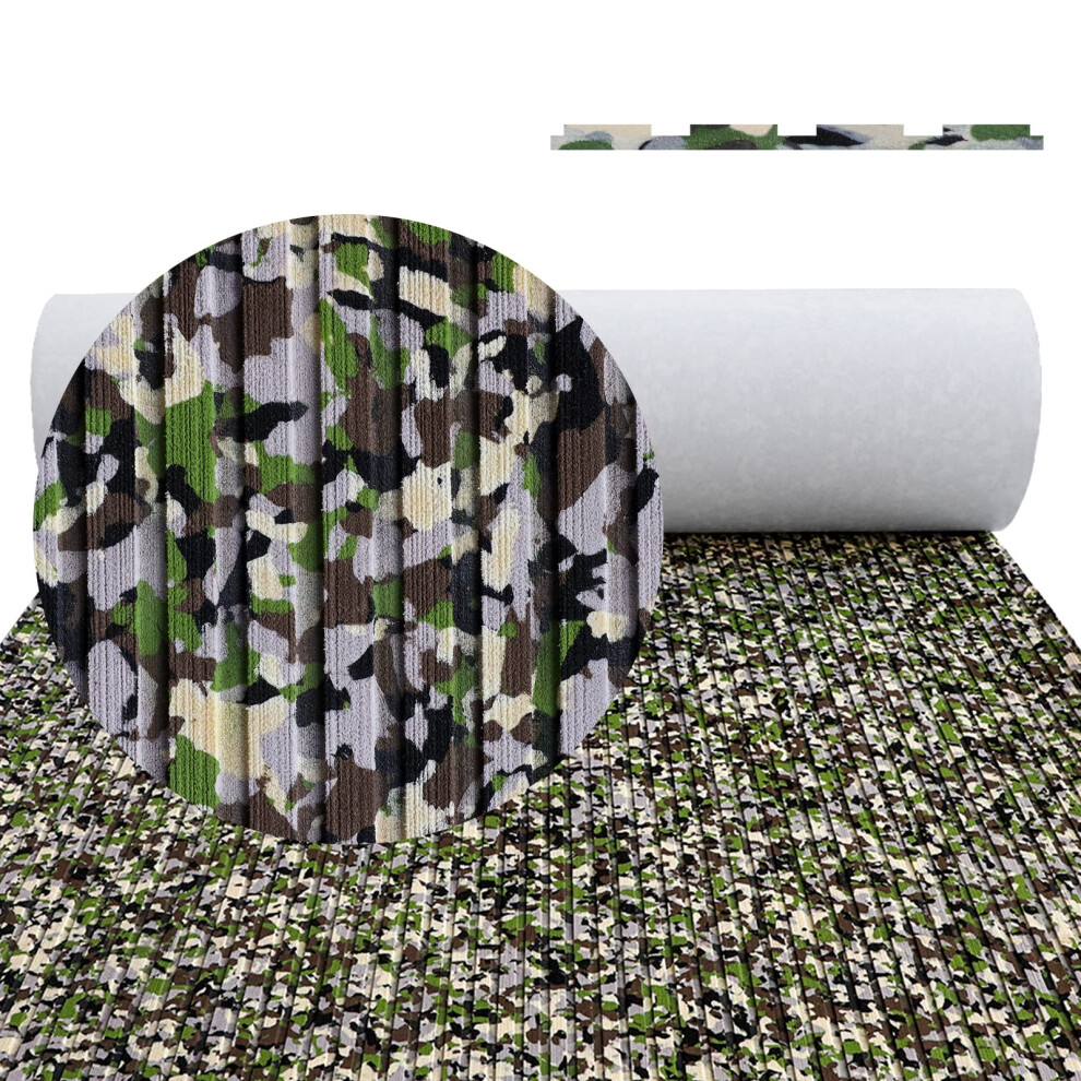Rev   tement de sol en mousse EVA HZCHIONE 94,48 x 23,62 pouces, motif camouflage, antid   rapant, pour pont de bateau, console de bain, autocollant