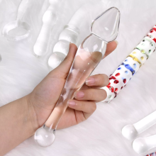 Elegant 8" Glass G-Spot & Anal Dildo Massager - Crystal Pleasure