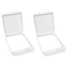 Rev-A-Shelf 50 Qt Under Sink Garbage Can Lid Kitchen and Bathroom Cabinet Replacement Plastic Trash Bin Lid Only White RV-50-LID-1-1-40 2 Pack