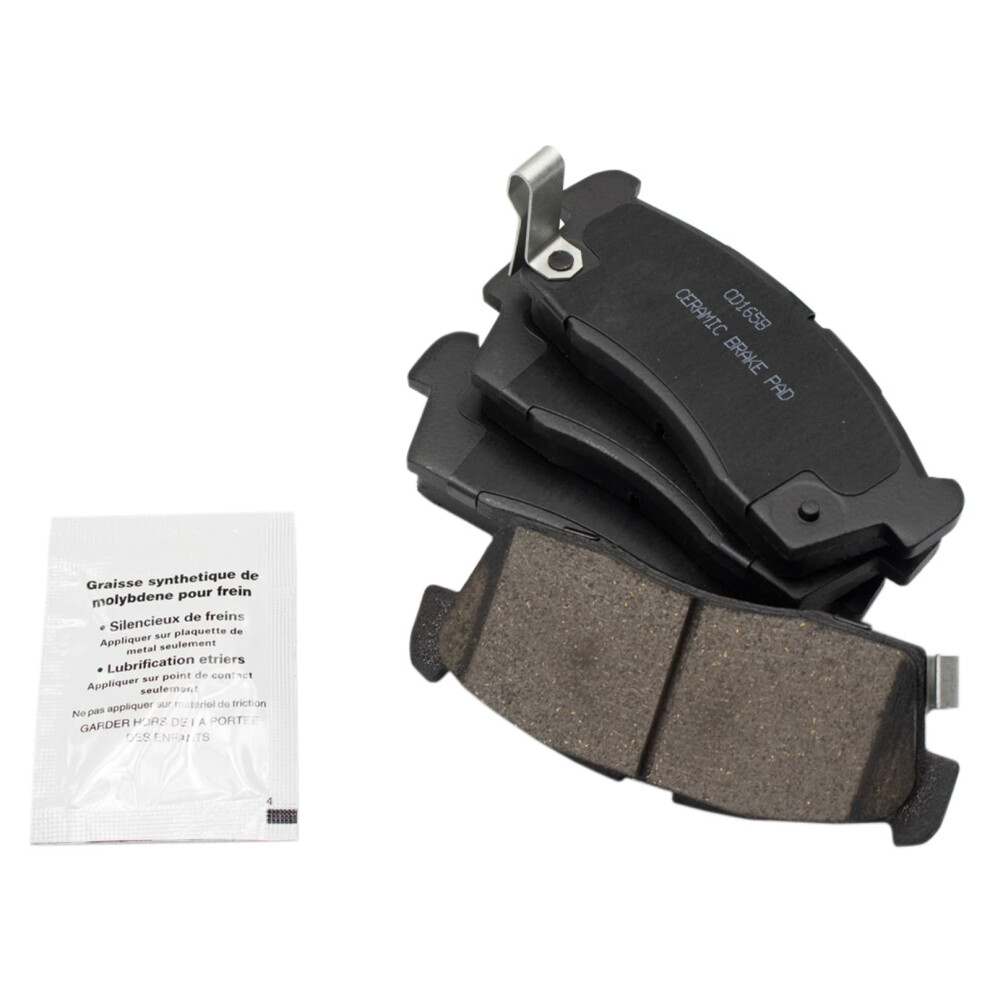 Trq Front Brake Pads Ceramic Compatible With 2012-2017 Mitsubishi I-Miev 191213735145