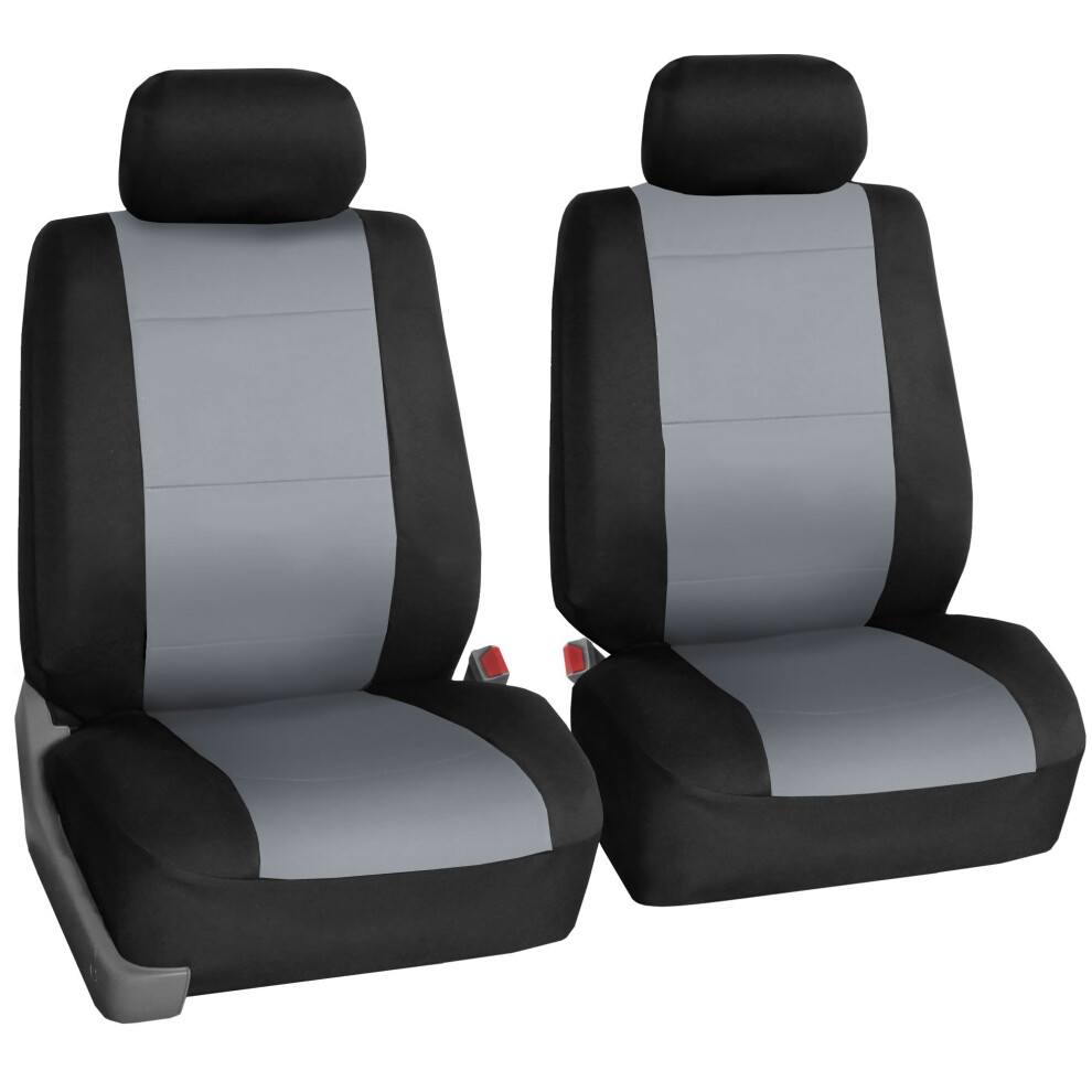 Fh Group Car Seat Covers Front Set Neoprene -Car Seat Cover For Low Back Seats With Removable Headrest Universal Fit Automotive Seatcovers Airbag Comp 816352021491