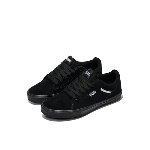 Vans Vans Men's Seldan Low-Top Sneaker  Suede Black/Black  7 1