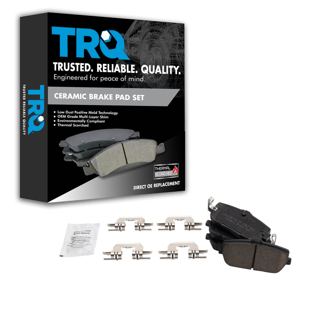 Trq Rear Brake Pads Ceramic Compatible With 2017-2020 Fiat 124 Spider 2006-2019 Mazda Mx-5 Miata 191213151853
