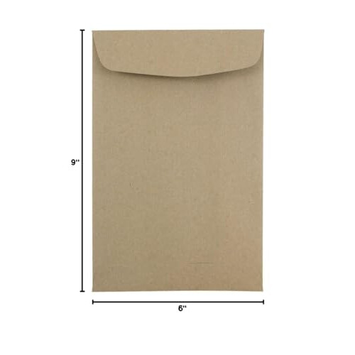 JAM PAPPER 6 x 9 Open End Katalog Premium Kuvert - Brun kraftpapperspse - 100/pack 2