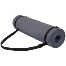 Yogamatte, 1,27 cm, extra dick, hochdichte Trainingsmatte, reißfeste Trainings-Yogamatte mit Tragegurt, geeignet für verschiedene Yoga-Übungen, G