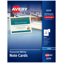 Cart es de nota para impress o Avery 4,25 """" x 5,5 """" Impress o em dois lados Branco fosco 2 Pack 100 Cart es Total (5813)