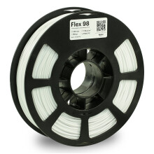 Kodak Flex 98 Fleksibel 3D-printerfilament TPU White 0,03 mm 750g (1,6 lbs) Spool 2,85 mm. Laveste fugtpremium 3D -printer flexfilament i vakuum