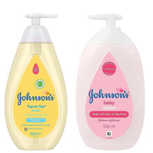 Shampoo e sabonete para bebs e recm-nascidos da cabea aos ps da YDF Johnson's Loo hidratante rosa para bebs da Johnson's - 500ML