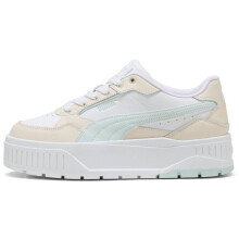 PUMA Women's Karmen II Idol Sneaker White-Peaceful Blue-Alpine Snow 8 UK Puma White Peaceful Blue Alpine Snow 8 UK