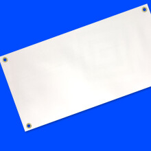 4 menos CO 3x6 pies en blanco Vinyl White Signo con ojales
