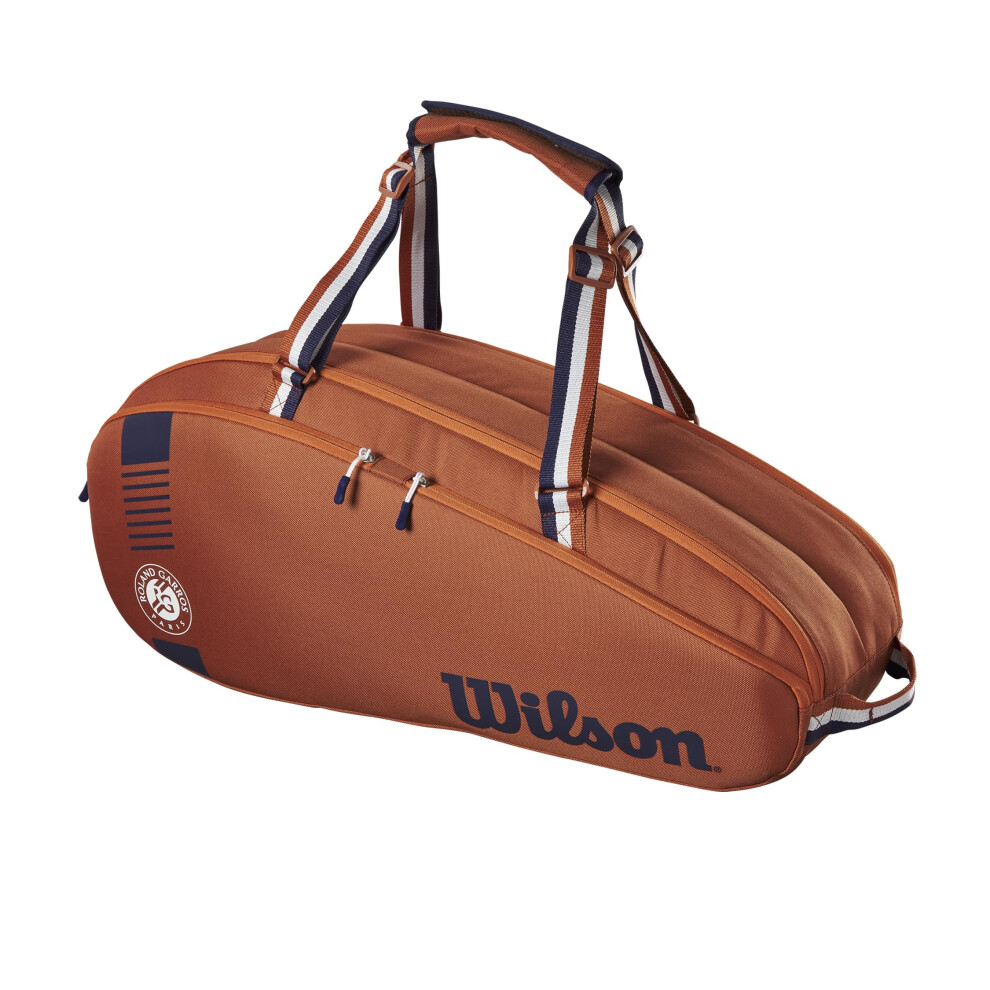Wilson Roland Garros Team Tennisschl Gertasche Sand/Marineblau, F R Bis Zu 6 Schl Ger-image