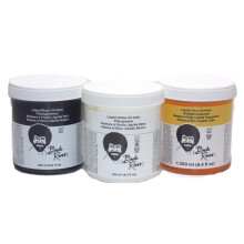 Bob Ross 3-delige 8oz vloeibare basislaagset (vloeibaar wit, vloeibaar zwart en vloeibaar transparant)