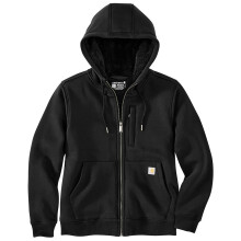 Carhartt Women's Relaxed Fit Midweight Sherpa-Lined Full-Zip Sweatshirt, Black, X-Large