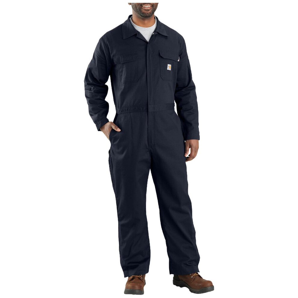 Carhartt mens Flame Resistant Loose Fit Twill Coveralls  Dark Navy  Medium US