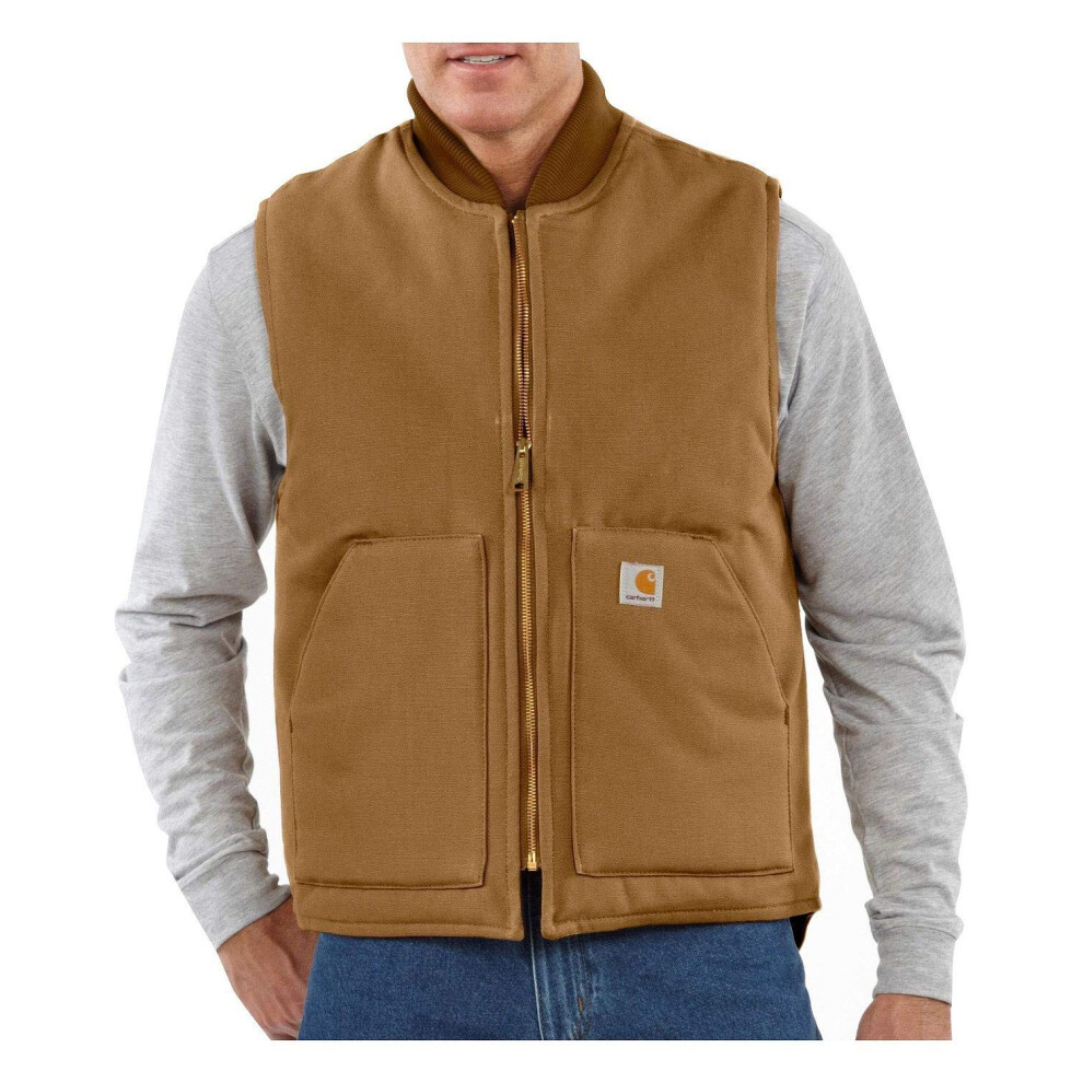 Carhartt mens Arctic-quilt Lined Duck (Big & Tall) outerwear vests  Brown  4X-Large US
