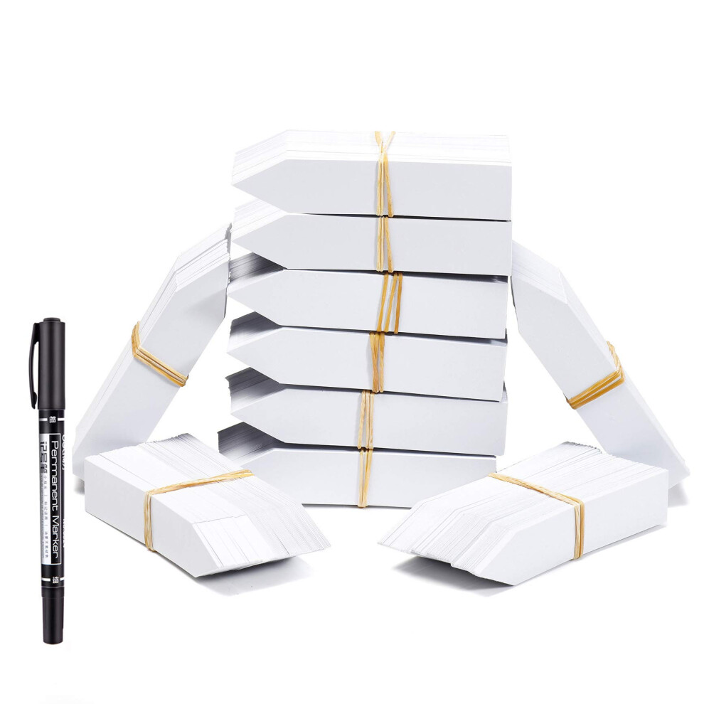 1000 St Ck 4 Zoll Kunststoff Pflanzen Kindergarten Garten Etiketten Wasserdichte Topf Marker Garten Stake Tags Wei-image