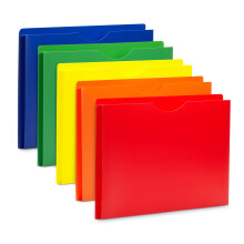 Blue Summit Supplies Dossiers en Plastique, Format Lettre, Onglet Découpé, Poche Élargie 1"