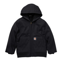 Carhartt Giubbotto Attivo con Cappuccio Isolato per Ragazzi, Caviar Black, Medium (10/12)