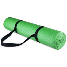 Fitvids Allzweck-Yogamatte mit hoher Dichte, reißfest, 1/4 Zoll, mit Tragegurt, Grün