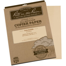 Rite In The Rain wetterfestes Kopierpapier, 8,5 x 11 Zoll, 20#, hellbraun, 200 Blatt Packung (Nr. 9511T)