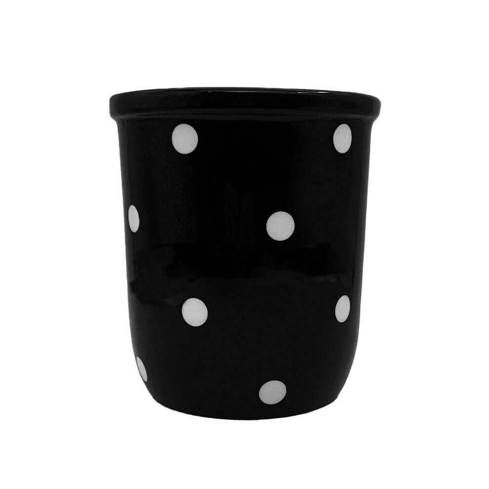 Porte-ustensiles ACK Pot    ustensiles D  coration de cuisine moderne Rangement de cuisine (pois noirs)