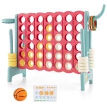 Giant 4 in a Row Game Jumbo Connect 4 Garden Games Set w/42 Gripped Rings