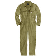 Carhartt mens Rugged Flex Canvas Coveralls, Dark Khaki, X-Large Short US
