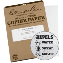 Rite in the Rain Weatherproof Copier Paper  8.5"""" x 11""""  20# White  200 Sheet Pack (No. 8511X)