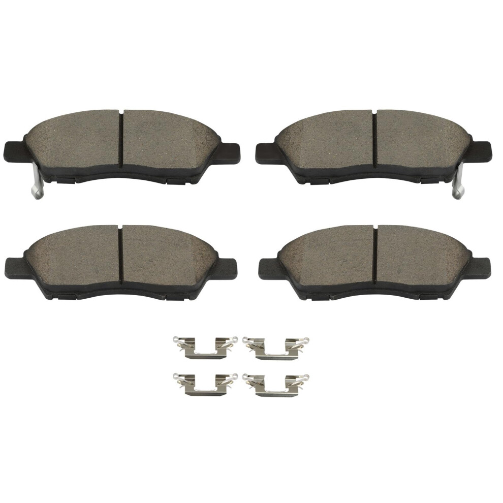 Scitoo D1592 Ceramic Brake Pads Sets Front W/Hardware Replacement For Nissan For Versa 2012-2019 For Nissan For Versa Note 2014-2019 198519875971