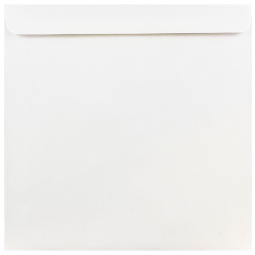 JAM PAPER 9 x 9 Square Invitation Envelopes - White - 100/Pack