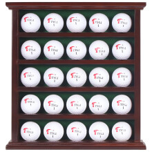 DisplayGifts Golf Ball Display Case Wall Rack Cabinet, NO Door, GB25 (Mahogany)