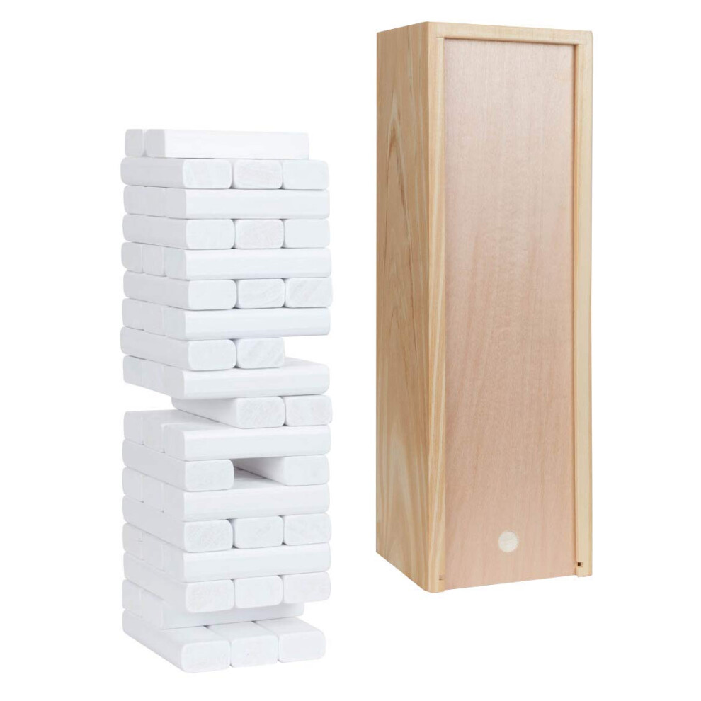 WE Games Wooden Block Stacking Party Game for Adults  Tumble Tower Wedding Guest Book Alternative  Tabletop Games  Includes Storage Case  12 inches-image-OPC-PGT5RMC-NEW
