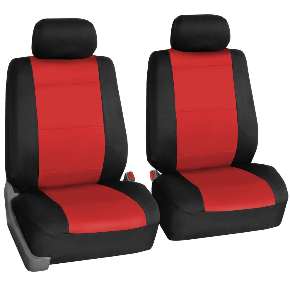 Fh Group Car Seat Covers Front Set Neoprene-Car Seat Cover For Low Back Seats With Removable Headrest Universal Fit Automotive Seatcovers Airbag Compa 816352021521