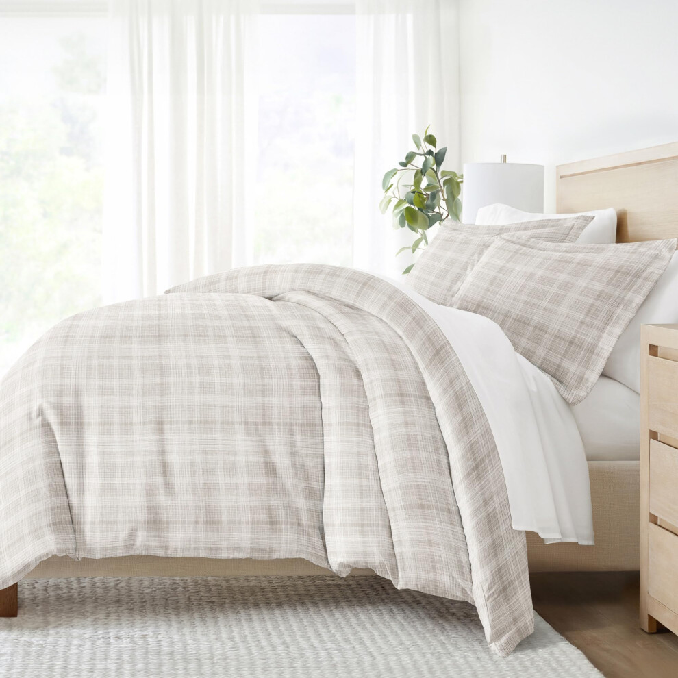 Housse de couette Linen Market Queen (Gris) - Profitez d'un confort digne d'un h   tel avec une douceur incomparable. Imprim   s exquis et couleurs u