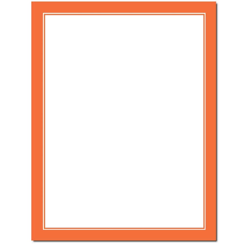 Basic Border Brevhoved Laser & Inkjet Printer Papir - Brights (Orange 100 Pack)
