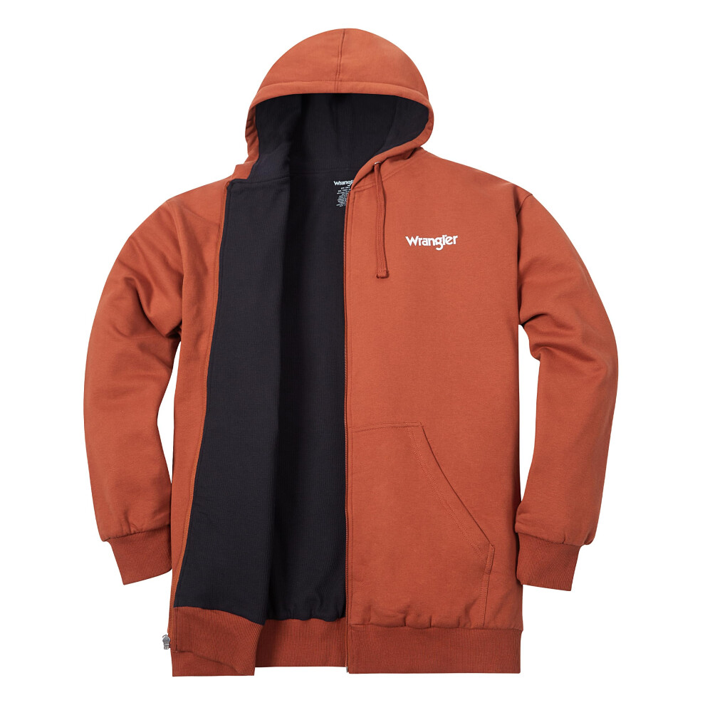 Wrangler Hoodies for Men Big and Tall - Thermal Lined Zip Up Sweatshirt