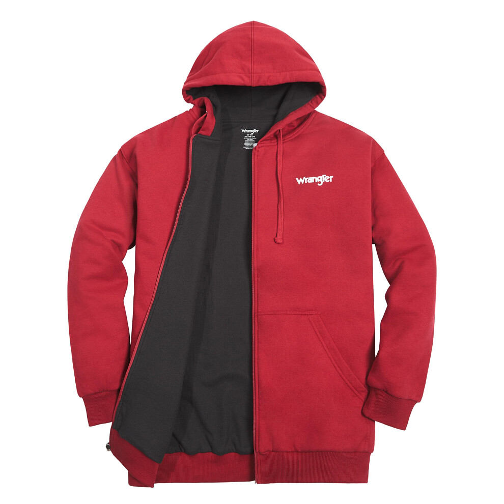 Wrangler Hoodies for Men Big and Tall - Thermal Lined Zip Up Sweatshirt