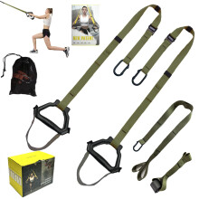 ADALT LION Lichaamsgewicht Weerstandstrainingsbanden Complete Home Gym Fitness Trainer kit voor volledige lichaamstraining Inclusief deuranker Verlen