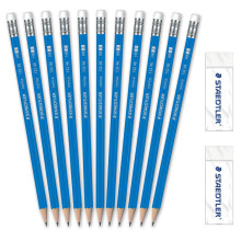 Staedtler Norica -kyn    ja pyyhekumi, 144 kpl