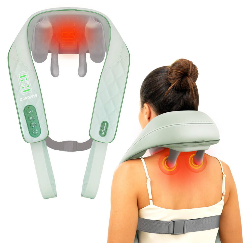Snailax Cordless Neck Shoulder Massager With Heat 4D Deep Tissue Kneading Shiatsu Back Massager Pillow For Neck Shoulder Christmas Gifts For Men
