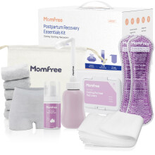 Postpartum Essentials Recovery Kit: Labor Delivery Post Partum 13 PCS Recovery Mom Care Set - Upside Down Peri Bottle | XL Disposable Underwear | Soot