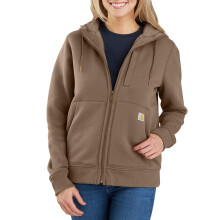 Carhartt Women's Relaxed Fit Midweight Sherpa-Lined Full-Zip Sweatshirt, Flaxseed, X-Large