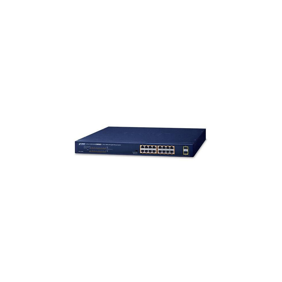 PLANET GSW-1820HP network switch Unmanaged Gigabit Ethernet (10/100/1000) Power over Ethernet (PoE) 1U Blue