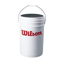 Vedro na lopty Wilson Sporting Goods s vieckom biele